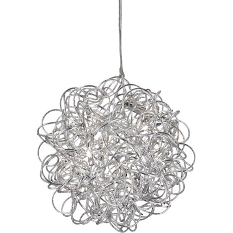Searchlight Scribble - Suspension de plafond à ruban à 6 ampoules, chrome, ampoule G4