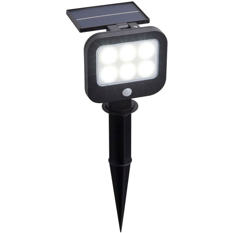 Solar led Spike with pir Motion Sensor Black - Searchlight