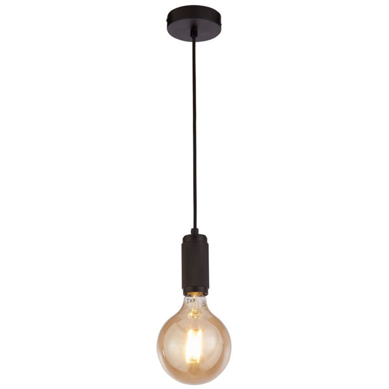 Searchlight Suspension Cable Knurled Black, Black Braided Cable