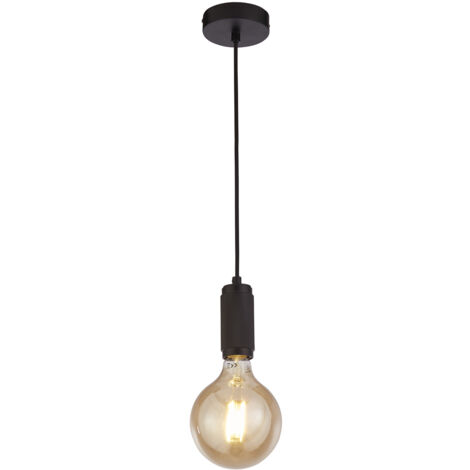 Searchlight Suspensions Cavo di Sospensione Nero Zigrinato, Cavo Treccia Nero