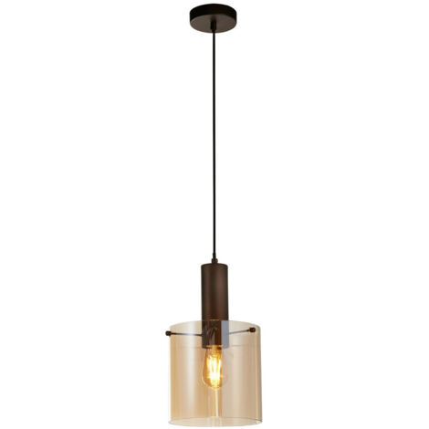 Searchlight Sweden Pendentif Moka, Verre Ambré