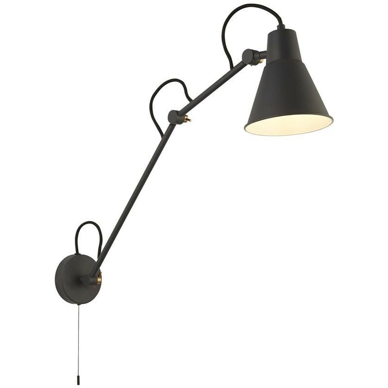 Swing Arm Wall Light Grey Metal - Searchlight