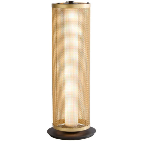 Searchlight Thread Lampada da tavolo a LED, maglia dorata e nero opaco