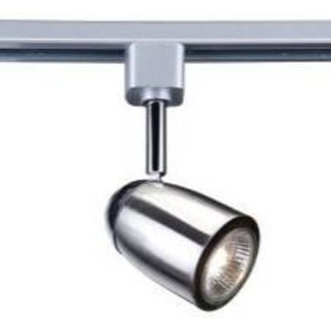 Searchlight Track &amp Spot - 1 projecteur de lumière argent satiné, chrome, GU10