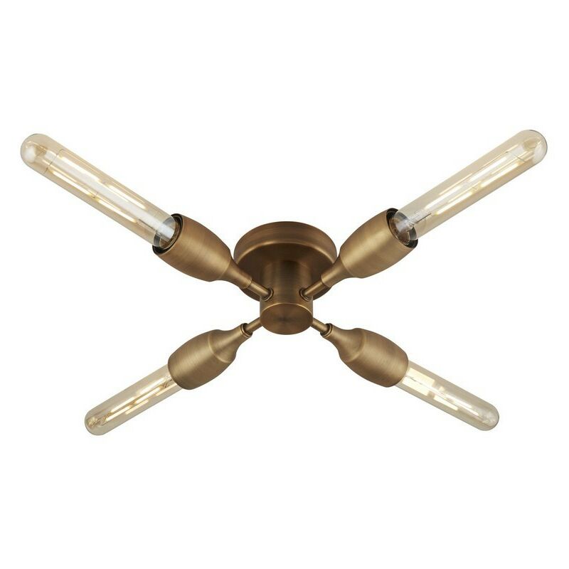 Searchlight Lighting - Searchlight TUBES - Bronze Flush Light 4 Light