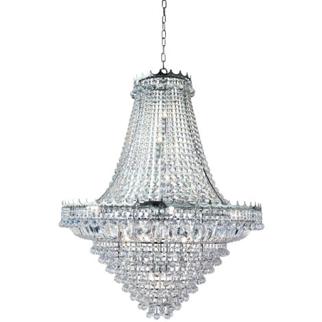 Searchlight Versailles - Lampadario a 19 luci con finitura cromata, attacco E14