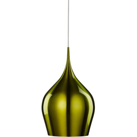 Searchlight Vibrant - Grand luminaire suspendu à 1 ampoule dôme vert, E27