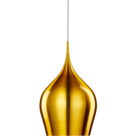 Searchlight Vibrant - Pendente da soffitto a 1 luce grande cupola oro, E27