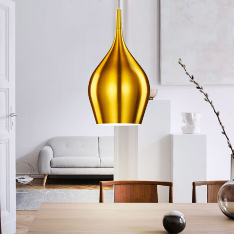 Searchlight Vibrant - Pendentif de plafond à 1 ampoule, petit dôme doré, E14