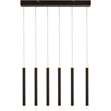 Searchlight Wands Suspension barre à 6 lumières LED noir 2700K
