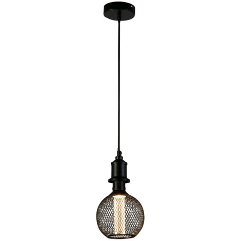 Searchlight Wire Mesh Lampada a globo effetto metallo nero