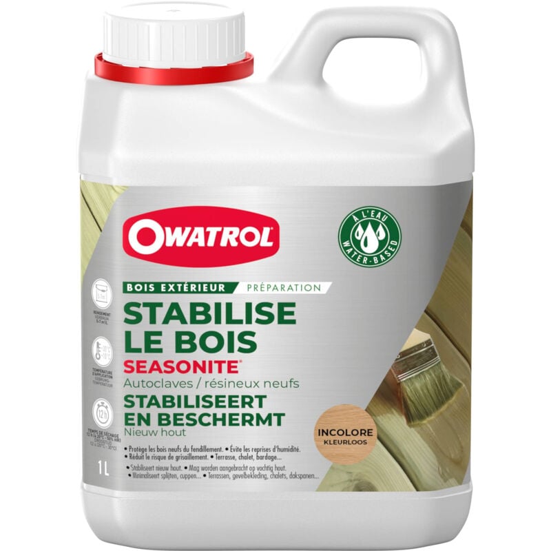 Owatrol - Stabilisateur pour bois neufs seasonite® 15 litres
