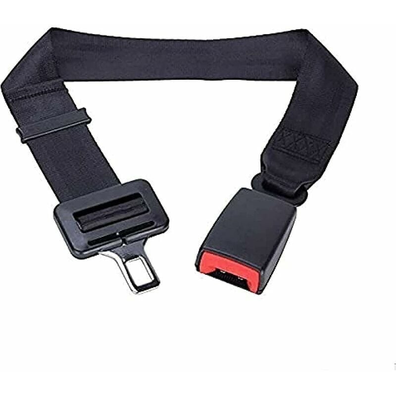 Seat Belt Extender, Vehicle Seat Belt Buckle, Neck Relaxer Clip Adjuster, Comfortable Shoulder Support (80cm, Black) Ikodm