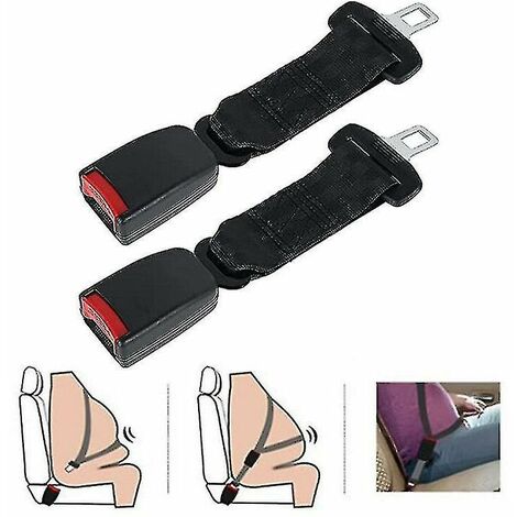 20cm Black Car Seat Belt Buckle Adapter Extender Universal Wire Rope  Connector
