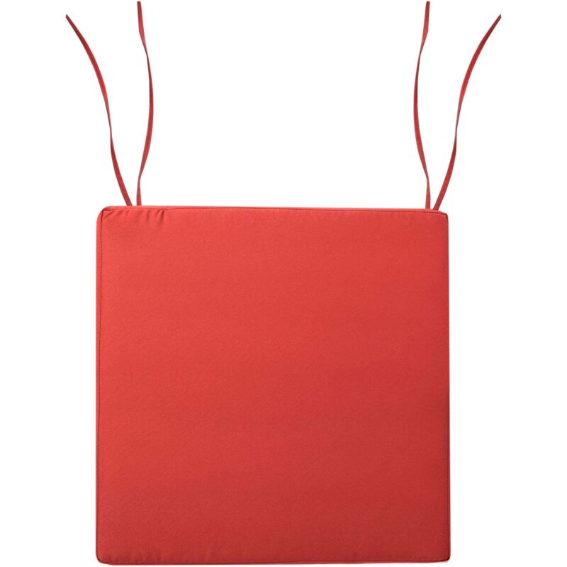 Beliani - Seat Cushion For A Garden Chair Uv Resistant Polyester Fabric Red Sassari