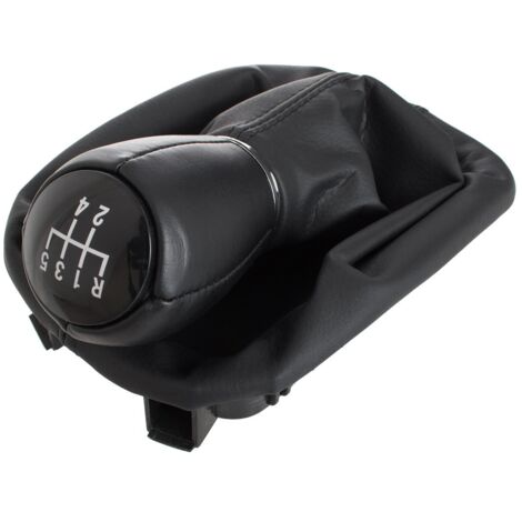Seat Leon I 99-06 Pomello cambio NERO + cuffia con cornice 5 MARCE