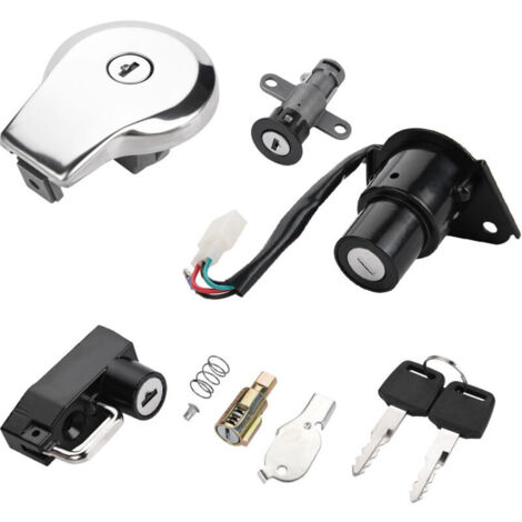 Seat lock llaves of the motorcycle ignition switch, fuel and gas deposit for Yamaha Virago XV535 XV250 XV125