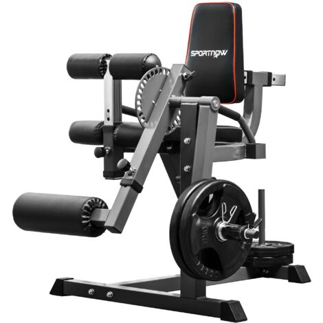 Seated Calf Machine 32 posizioni da Seduti 100x90x105 cm Grigio e Nero