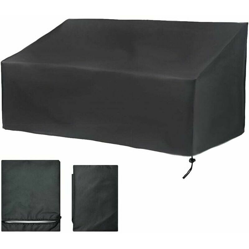 Seater Garden Bench Cover, Outdoor Patio Bench Cover Dustproof, Anti-Uv, Waterproof, Windproof, Oxford Cloth, Sofa Protector Cover (134X66x89cm)
