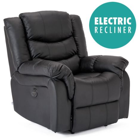 main image of "SEATTLE ELECTRIC LEATHER AUTO RECLINER ARMCHAIR SOFA HOME LOUNGE CHAIR - different colors available"