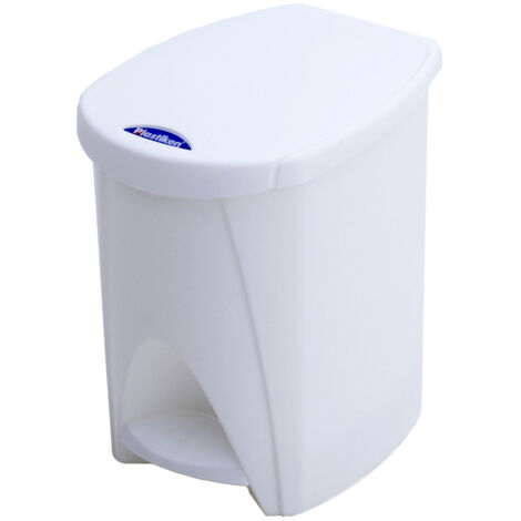 Seau 7l Blanc Avec Pedale 20x26x28cm