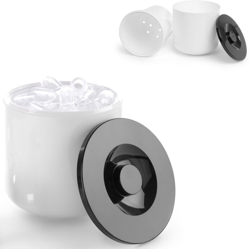 Hendi - Bac à glaçons blanc avec couvercle noir, 10L