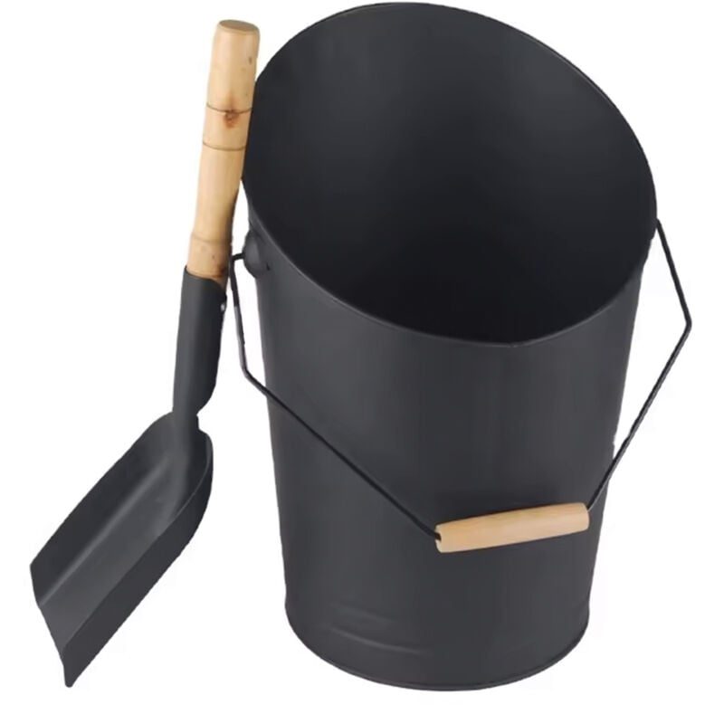 Sannover - Seau à Cendres avec Pelle Acier/Bois