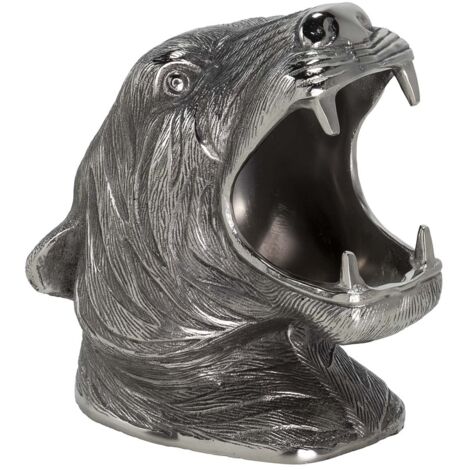 Seau à champagne Tigre en aluminium argenté 26x24x29 cm