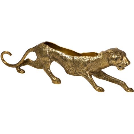 Seau à champagne Tigre en aluminium doré 130 x 20 x 36 cm