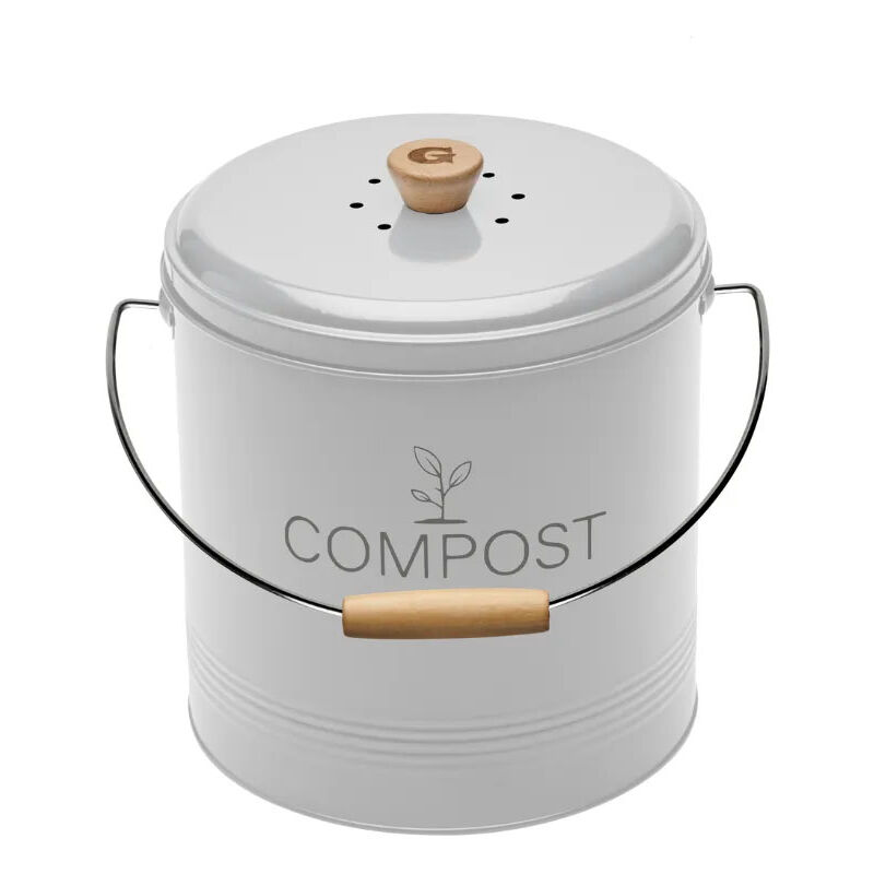Seau à compost rond 4.5l blanc Guillouard 040606