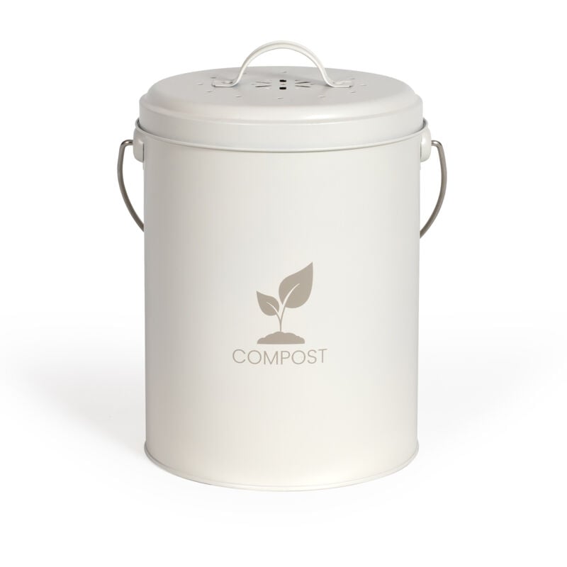 Livoo - Seau à compost de cuisine crème 6l MES154C