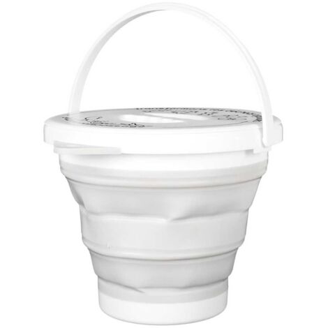 Seau à Compost Pliable 5L avec Anse et Couvercle