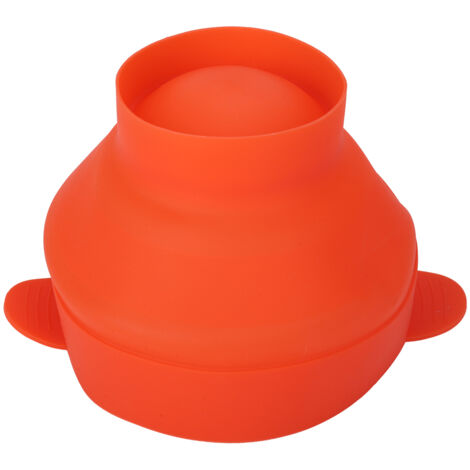 Seau à Popcorn en Silicone Rouge Sécuritaire avec Couvercle et Poignée, Rétractable pour Micro-ondes