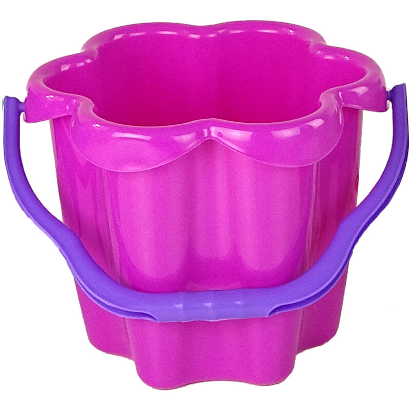 Seau à sable 'Fleur' rose