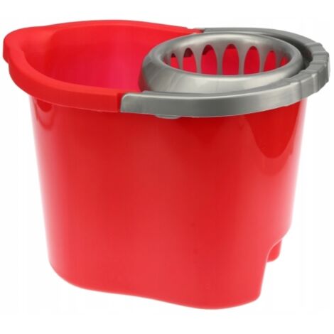 Seau à serpillière avec essoreuse, rouge, 13 l