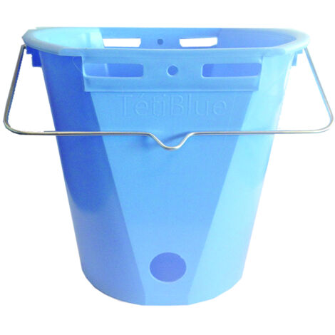 Seau à veau plastique 8 L bleu TETIBLUE nu