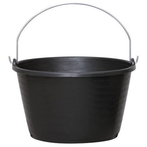 Seau à veau plastique  fesquet - haut de gamme 16 l noir avec anse sans poignée