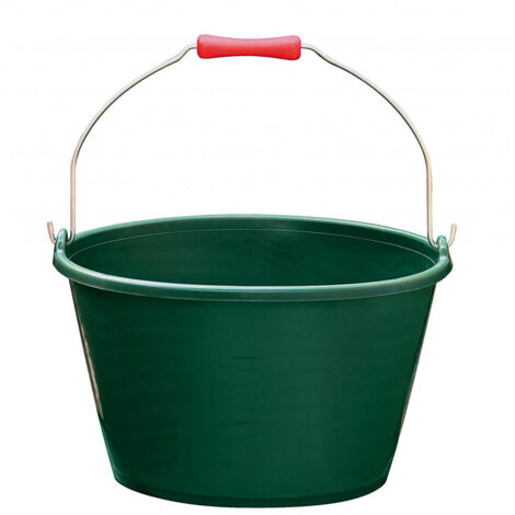 seau à vendange vert anse metal avec poignées 16l - aluminium et plastiques