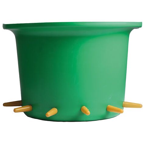 Seau d’allaitement pour agneaux 12L – Avec 6 tétines en caoutchouc naturel – Plastique robuste – Crochet en acier pour maintien sécurisé – Tetiblue