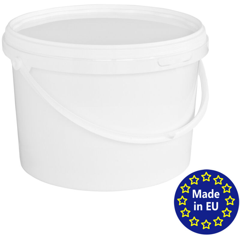Seau avec couvercle 10 Litre Baquet sécurité de la nourriture Blanc Plastique Verrouillable espace de rangement Sélection Kingpower