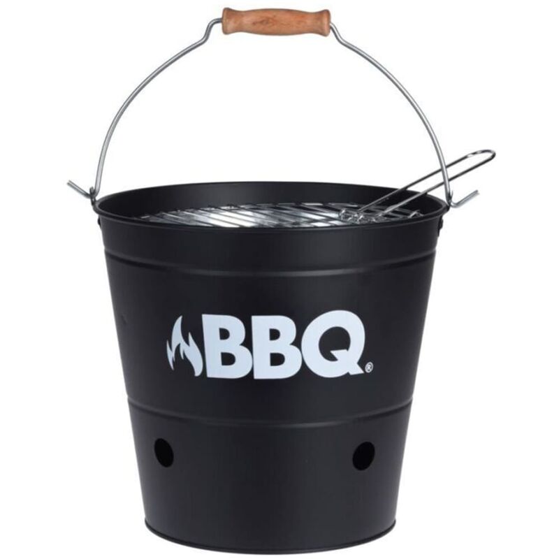 Progarden - Seau à barbecue bbq 26 cm noir mat Black