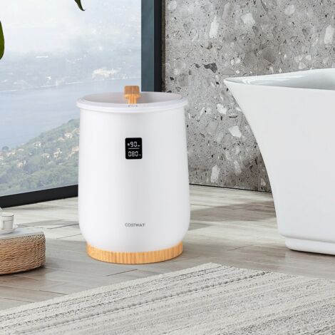 Seau Chauffe-Serviettes 20L avec Affichage LED Contrôle à 1 Bouton et Minuterie Sèche-Serviettes avec Support et Arrêt Automatique Blanc