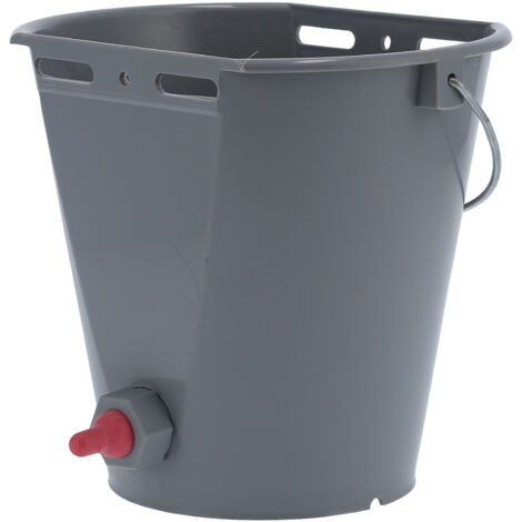 Seau d'alimentation avec tétine unique en plastique alimentaire pour l'élevage - Équipement de nourrissage pour agneaux