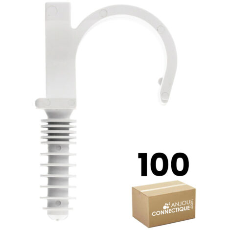 Seau de 100 RAMCLIP blanc simple Ø14 pour fixer les gaines souples - Ram
