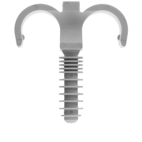 Seau de 250 RAMCLIP gris double Ø18 pour fixer les gaines souples - Ram