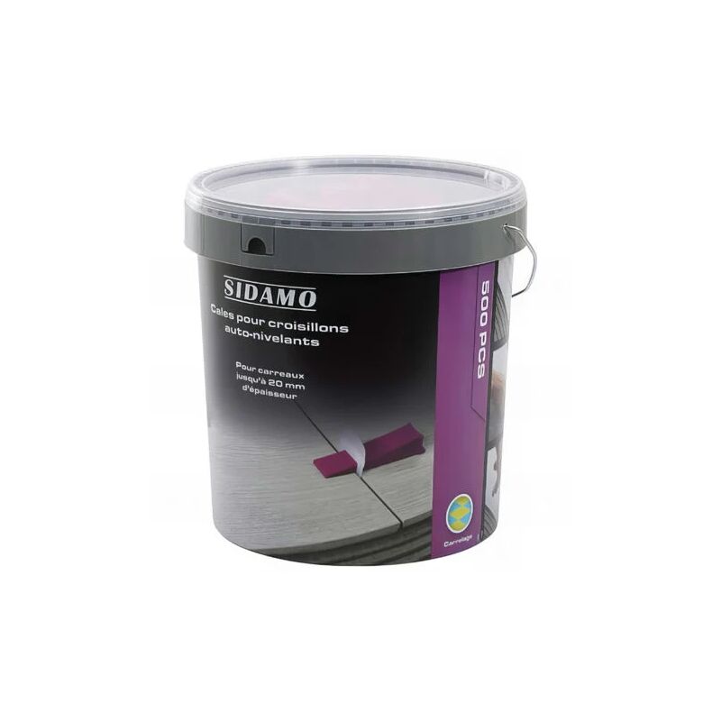 Seau de 500 Cales Sidamo pour croisillons auto-nivelants pour carreaux de 3 à 20mm d'épaisseur