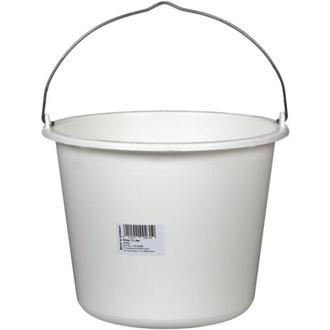 Seau de chantier 12 l blanc polypropylène