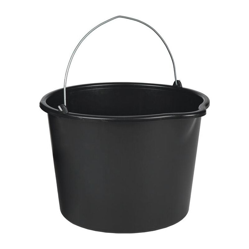 Seau de chantier 20 L avec manchon noir polyéthylène