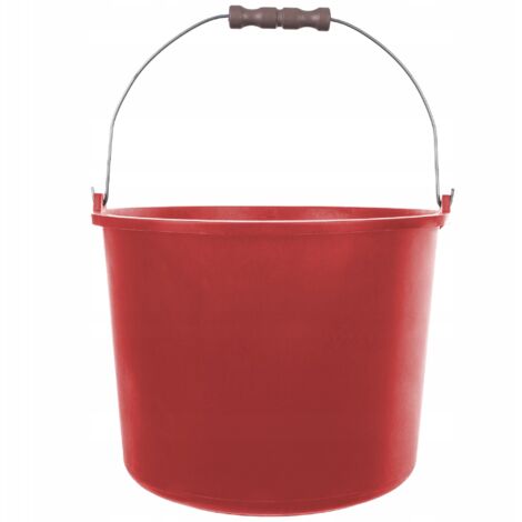 SEAU DE CHANTIER ROUGE 20L SOLIDE ET FLEXIBLE