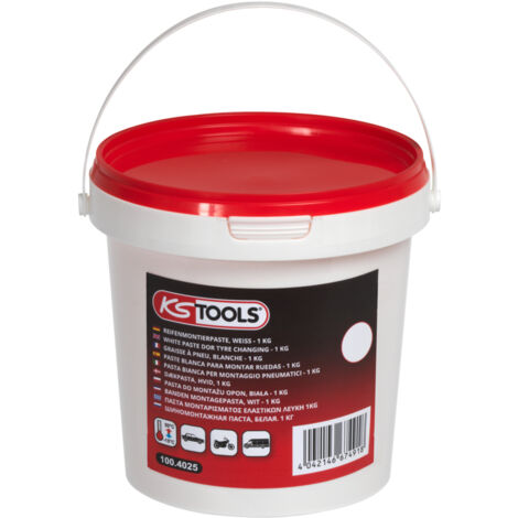 Seau de graisse à pneu - blanche, 1 kg